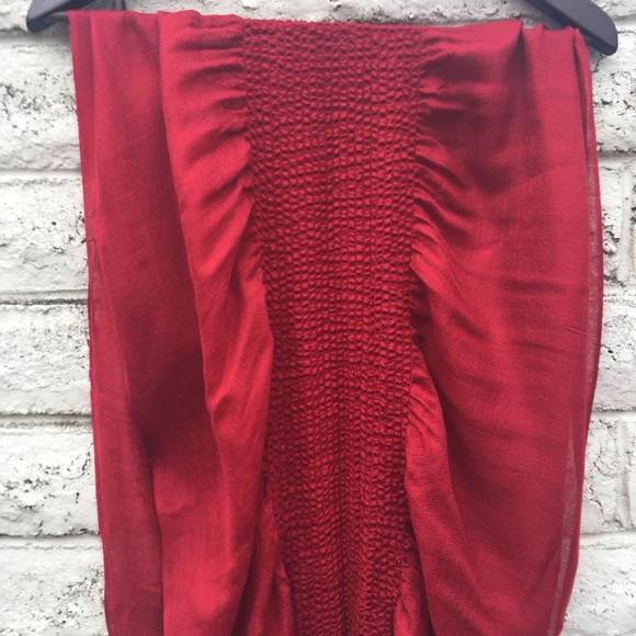 Portmans Deep Red Acrylic Scarf NWOT - Picture 4 of 15